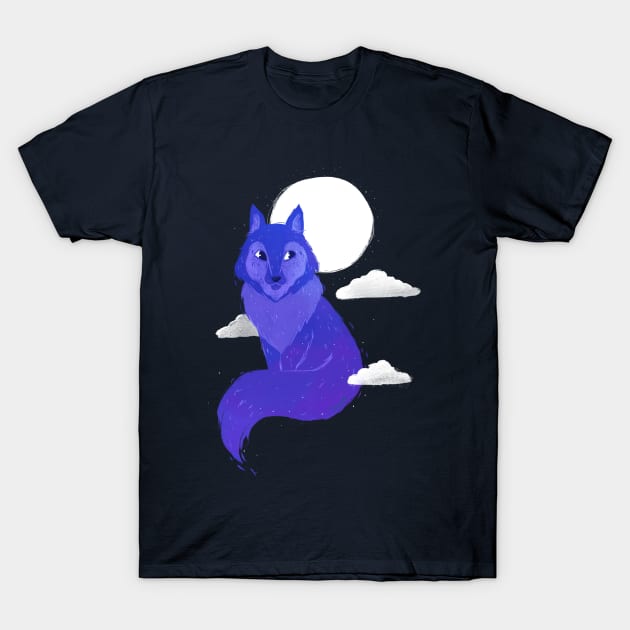 Space Wolf T-Shirt by Khatii
